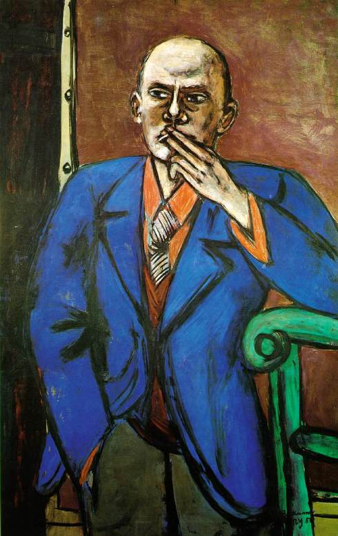 Max Beckmann (1884, Leipzig - 1950, Manhattan), “Autoritratto in giacca blu” / “Self-portrait in Blue Jacket”, 1950, Olio su tela / Oil on canvas, 140 x 91.4 cm, St. Louis Art Museum, St. Louis