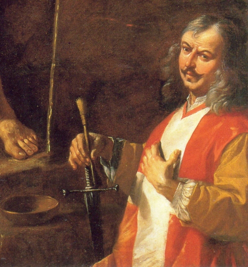 Mattia Preti, Autoritratto / Self-Portrait in “Predica di San Giovanni Battista” / “St. John the Baptist Preaching”